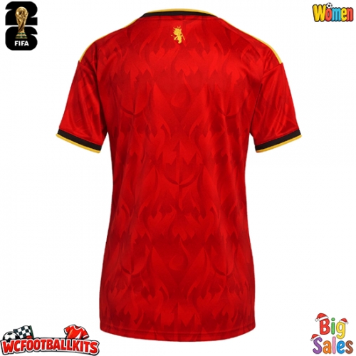 Belgium Replica Home Stadium Shirt for Women World Cup 2026 Short Sleeve